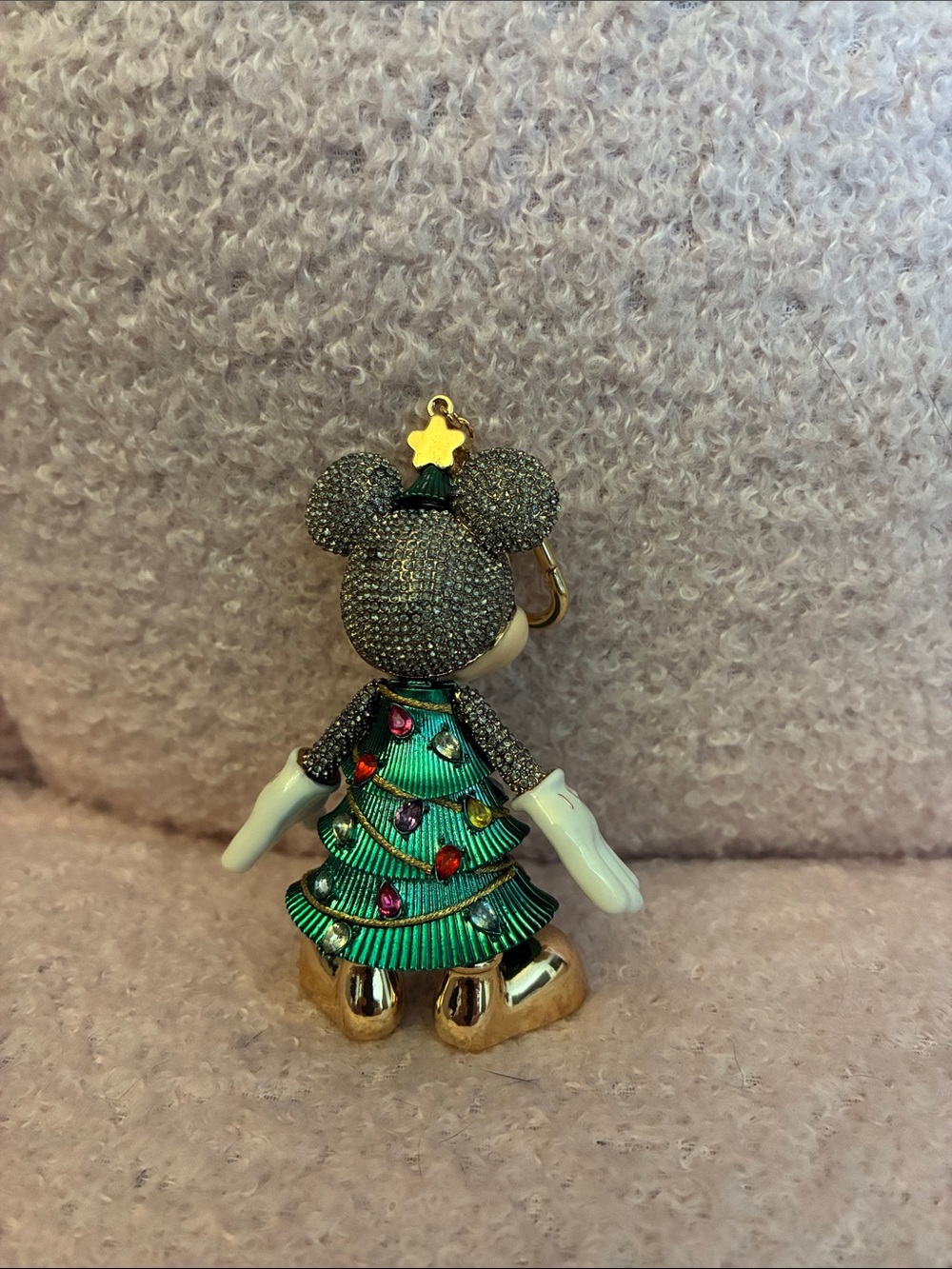 Disney x BaubleBar Mickey Holiday Keychain - Green & Gold - Picture 4 of 5